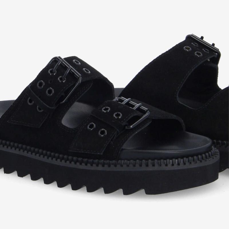 STELLA BUCKLE W - SUEDE - NOIR